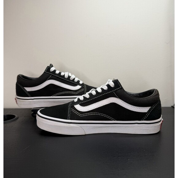 Vans Shoes Mens 6 Womens 7.5 Off The Wall Old Skool Skate Sneakers Black 500714 - Picture 4 of 13